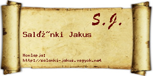 Salánki Jakus névjegykártya